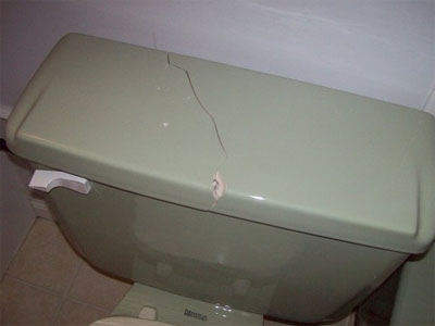 Broken toilet tank lid. Any suggestions to repair it, instead of