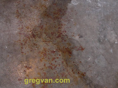 Rust Stains On Concrete Floor